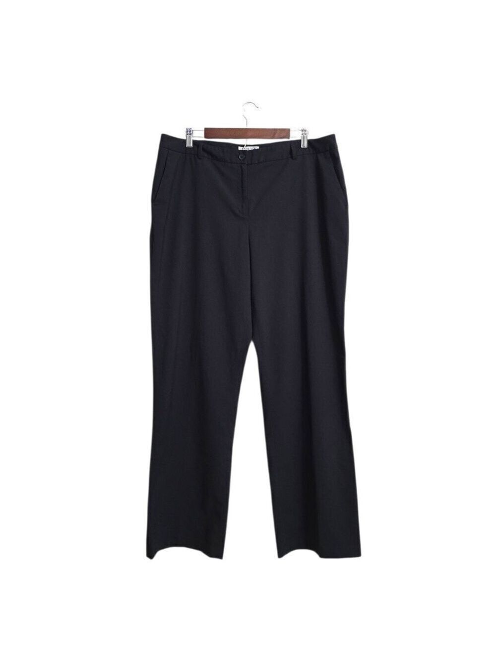 Pendleton High Rise Wide Leg Stretch Dress Pants In Black Sz 18